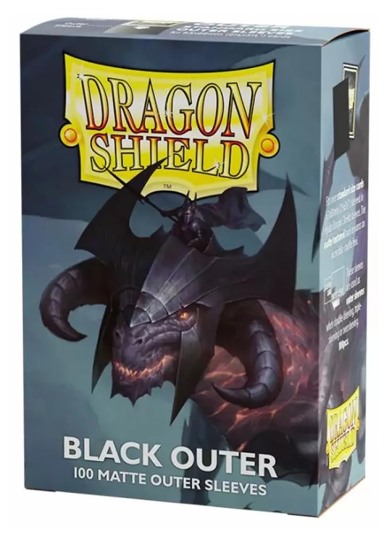 Arcane Tinmen Dragon Shield Matte Black Outer Sleeves (100) AT-13003