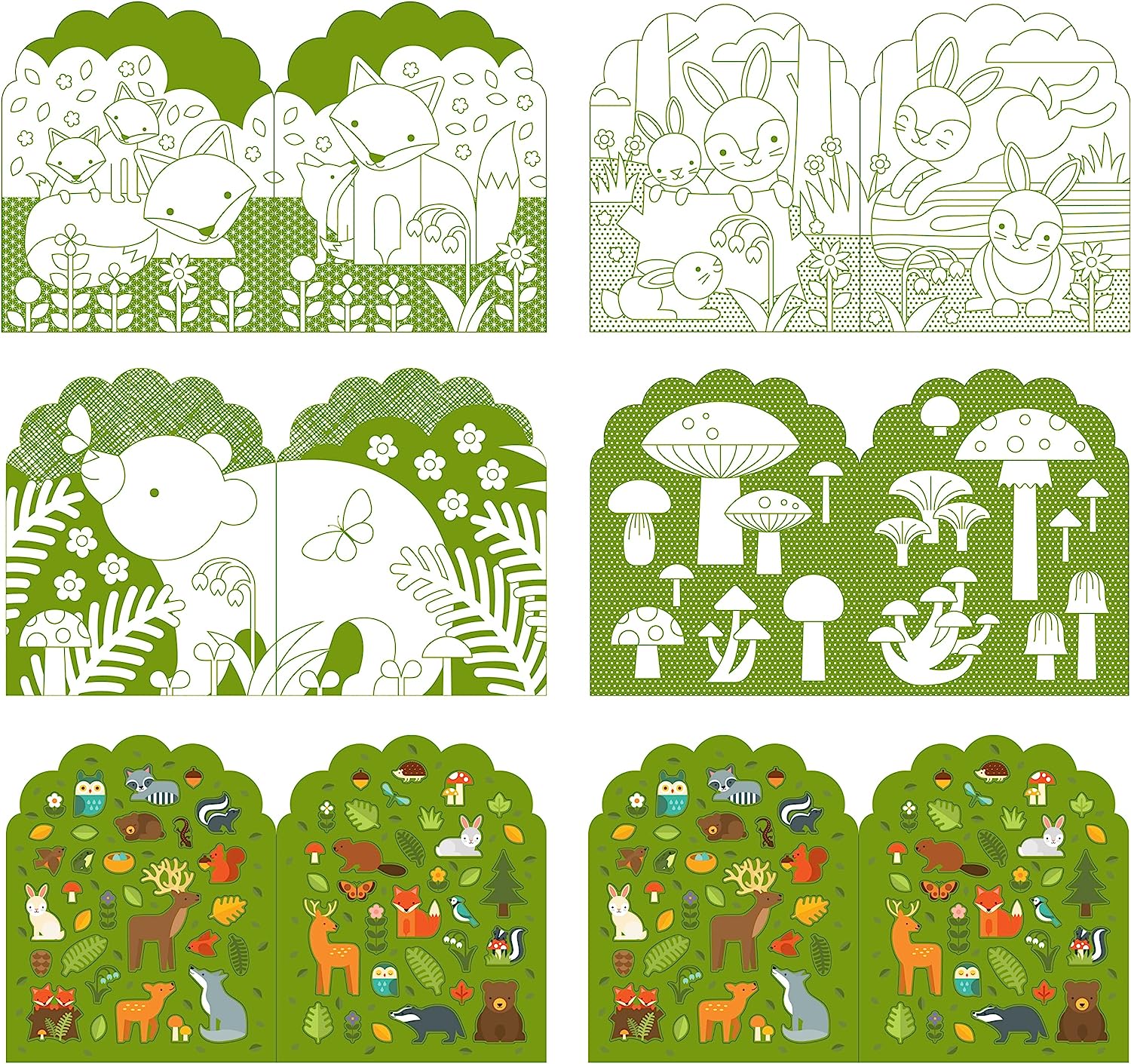 Petit Collage Woodland Colouring Book