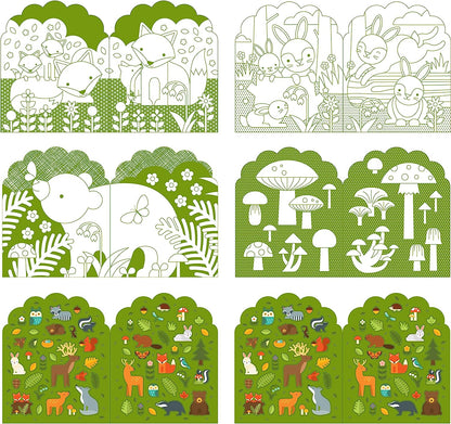 Petit Collage Woodland Colouring Book