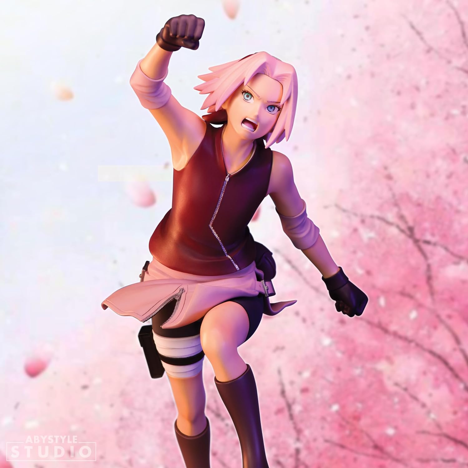 Abysse Corp Naruto Shippuden Action Figure Sakura 1:10 Scale Printed PVC Gift Boxed