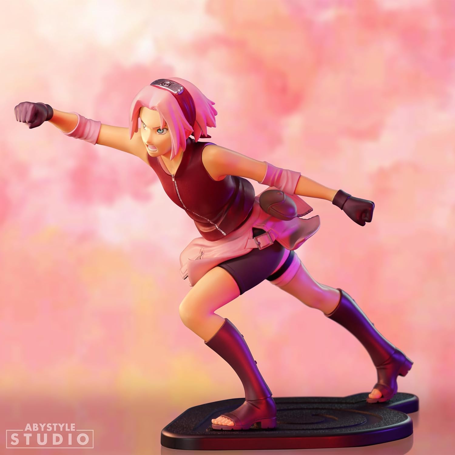 Abysse Corp Naruto Shippuden Action Figure Sakura 1:10 Scale Printed PVC Gift Boxed