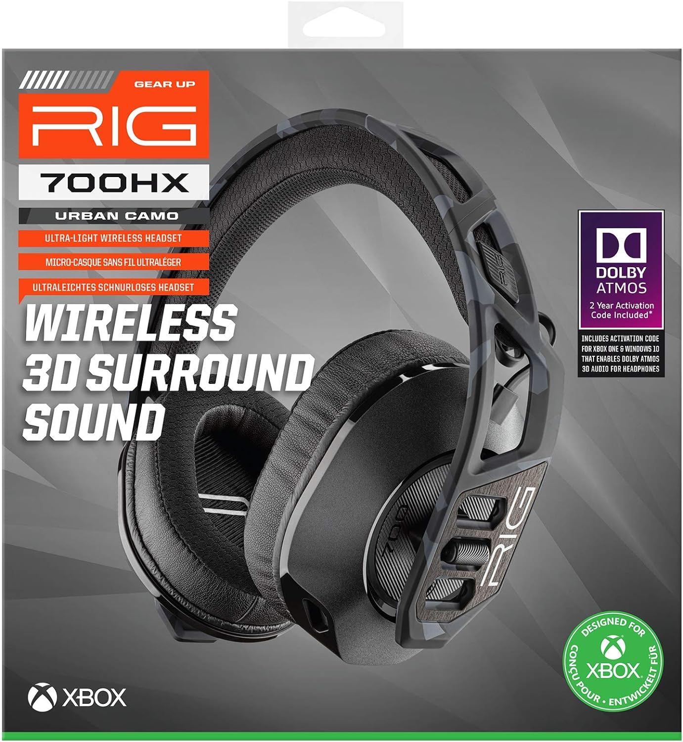 RIG 700HX Ultralight Wireless Gaming Headset Urban Camo XONE/XSERESX