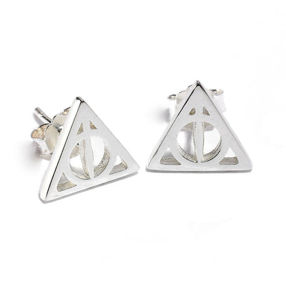 Official Sterling Silver Harry Potter Deathly Hallows Stud Earrings- SE0054