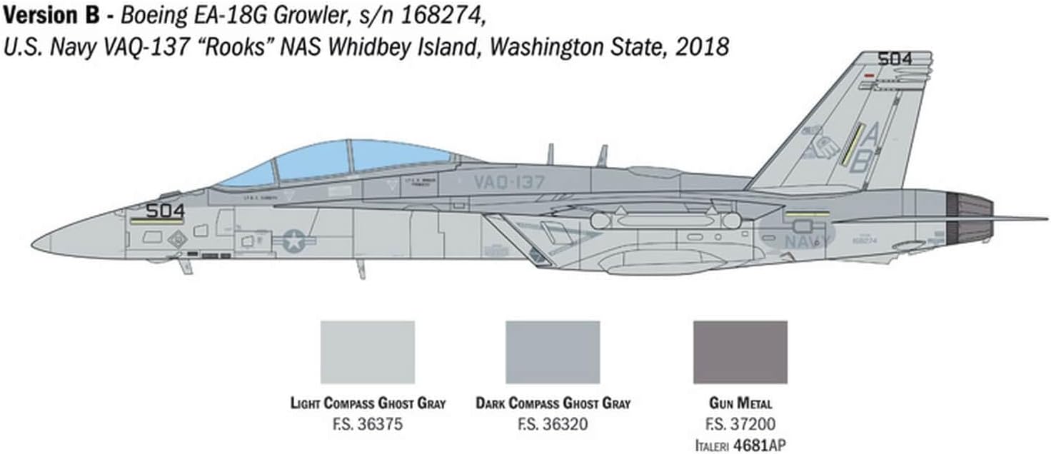 Italeri 2824 EA-18G Growler 1:48 Plastic Model Kit