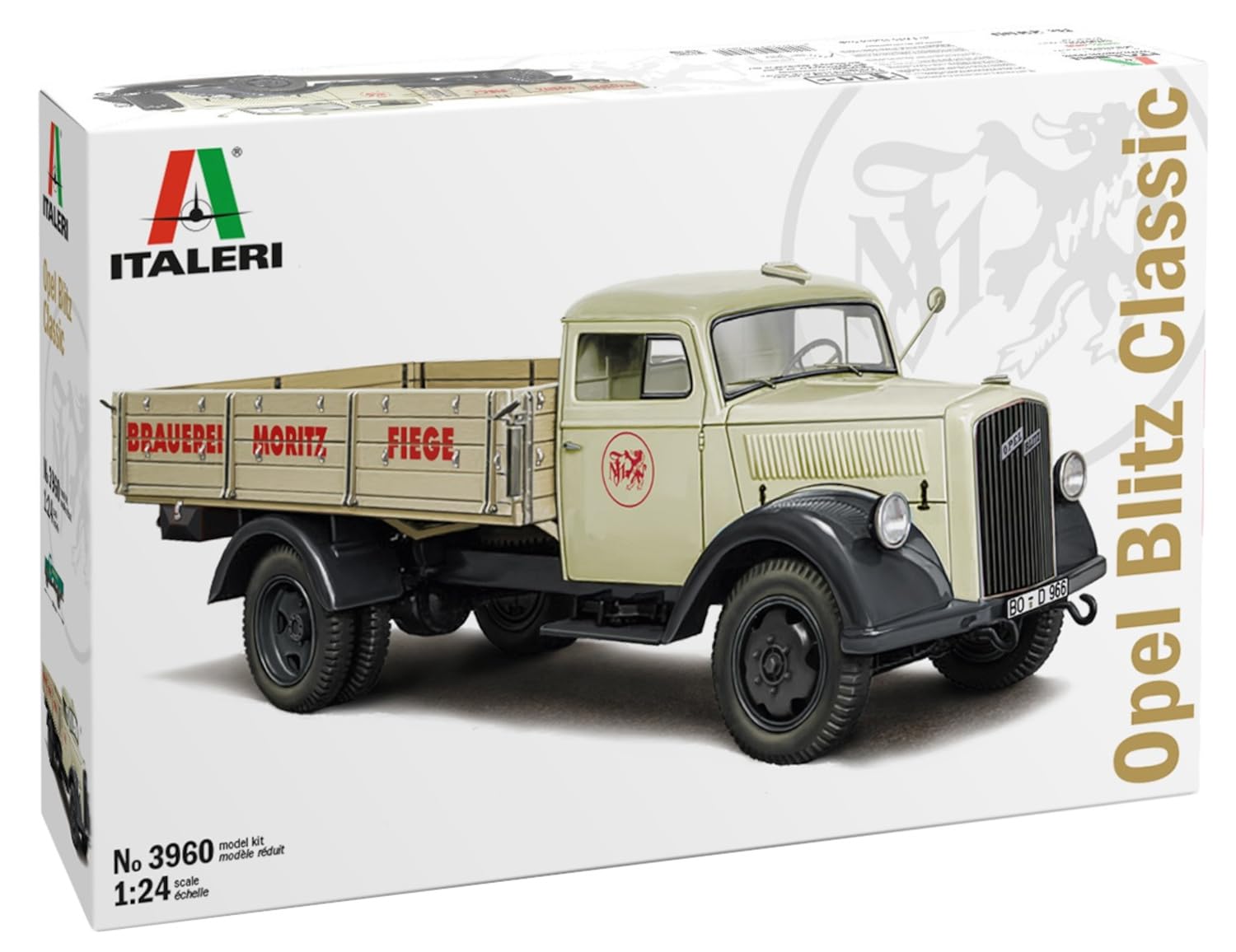 Italeri IT3960 3960 1:24 Opel Blitz Truck Making, Floor Model, DIY, Hobby, Paste, Plastic kit, Detailed, Mult