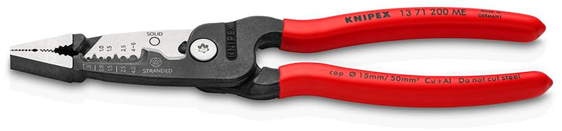 KNIPEX 13 71 200 ME WireStripper Metric Version Plastic Coated Black atramentized 200
