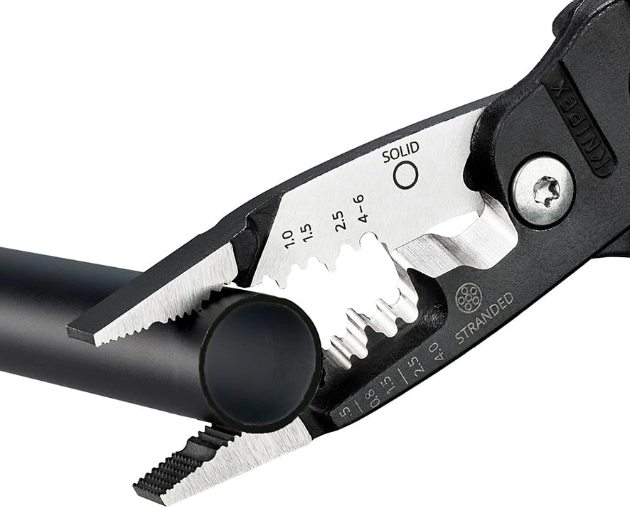 KNIPEX 13 71 200 ME WireStripper Metric Version Plastic Coated Black atramentized 200
