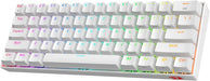 Redragon White Mechanical Wireless Gaming Keyboard | K530W-Pro Draconic 60% 61 Keys TKL | 2.4GHz Bluetooth 3.0-5.0 USB | Compact Gamer Keyboard | Brown Switches | RGB Lighting