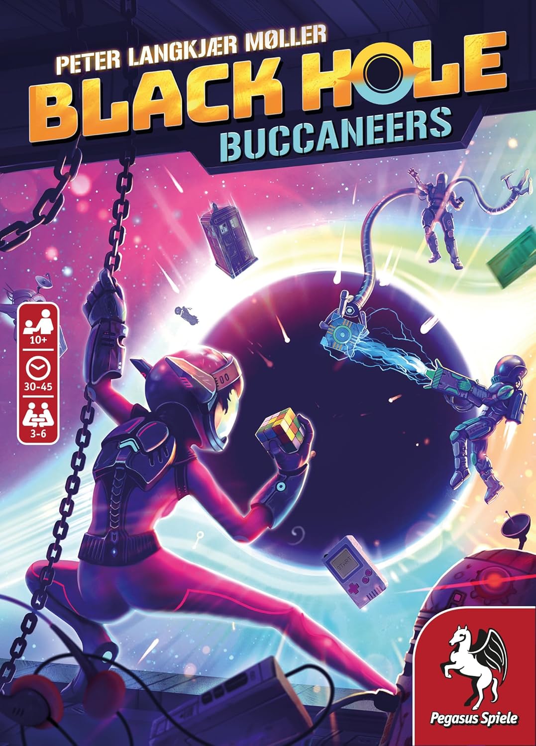 Pegasus Spiele- Black Hole Buccaneers (English Edition) Juegos de Cartas, Color Negro (PES18287E