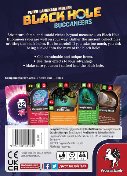 Pegasus Spiele- Black Hole Buccaneers (English Edition) Juegos de Cartas, Color Negro (PES18287E