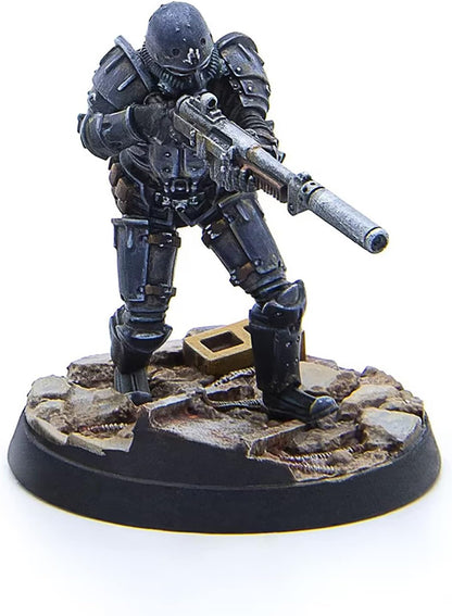 Fallout Wasteland Warfare: Brotherhood of Steel - Combat Patrol - 6 Miniature, Unpainted, 32mm Figure, RPG