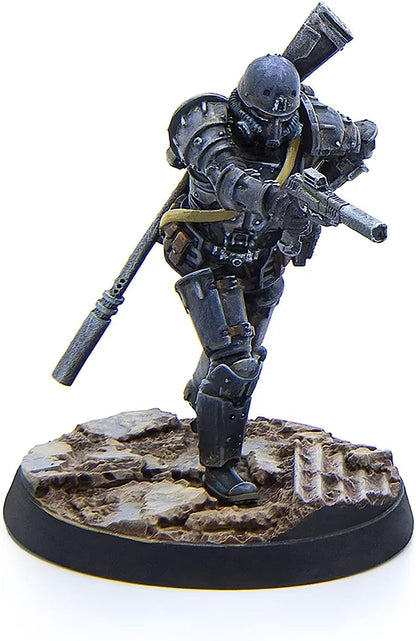 Fallout Wasteland Warfare: Brotherhood of Steel - Combat Patrol - 6 Miniature, Unpainted, 32mm Figure, RPG
