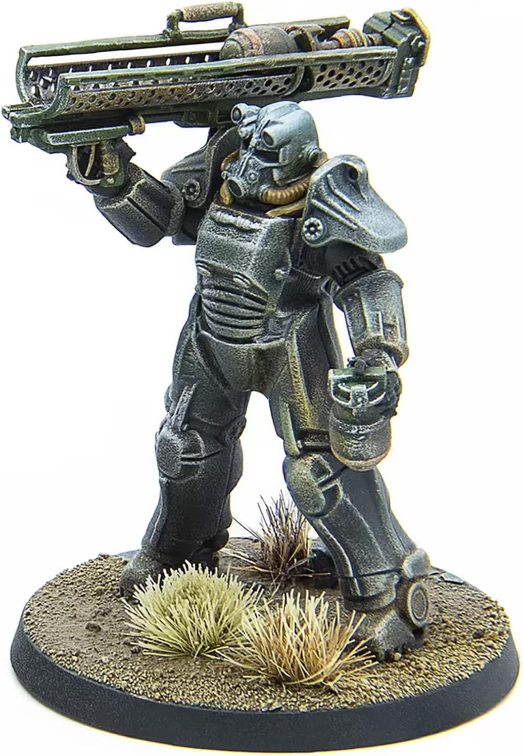 Modiphius Entertainment Ltd Fallout Wasteland Warfare: Brotherhood of Steel - Heavy Armor (T45) - 3 Miniatures, 32mm Unpainted Figures