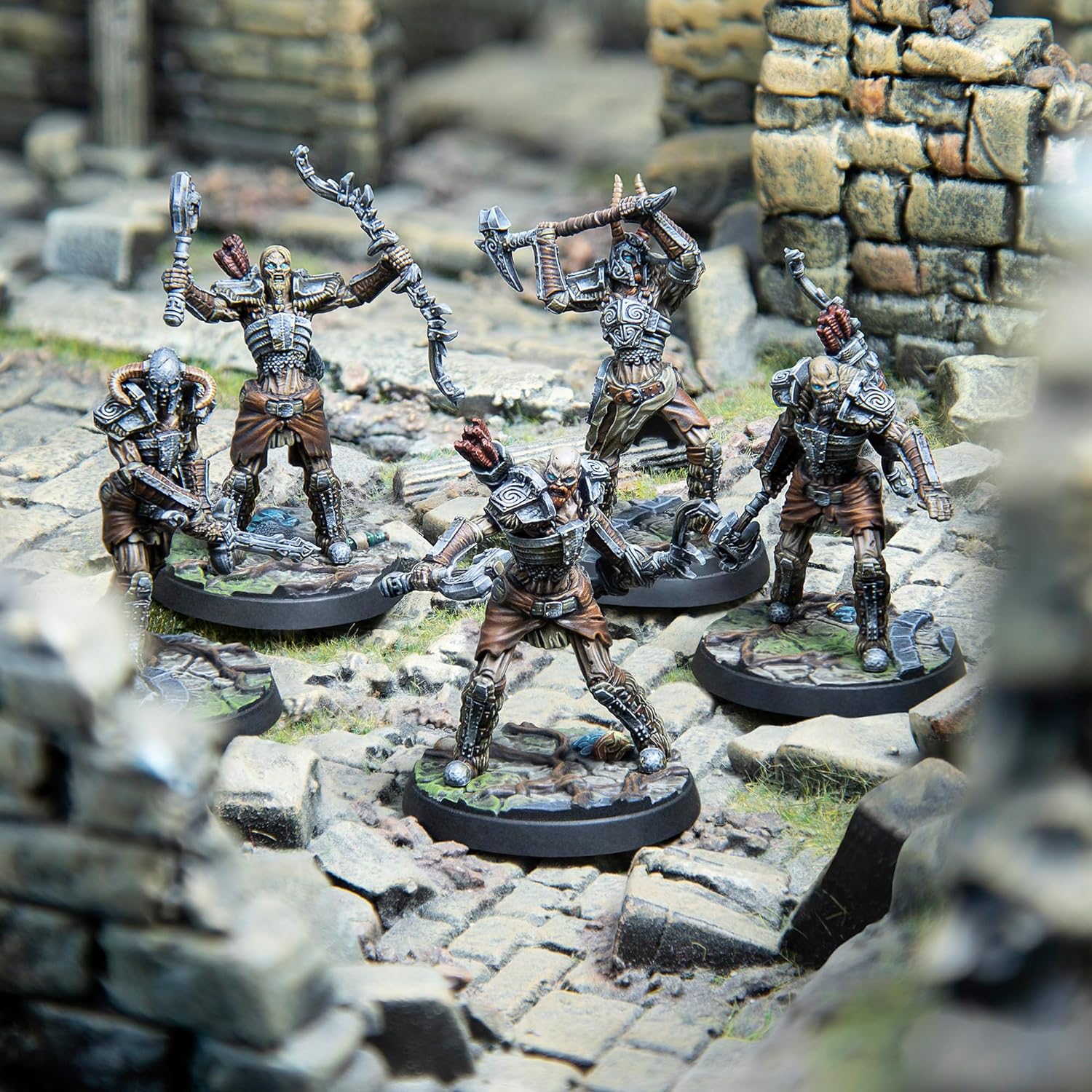 Modiphius: The Elder Scrolls: Call to Arms: Draugr Scourges - 5 Figure Resin Expansion, Chapter 4, Unpainted, 32mm Miniatures with Scenic Bases, RPG