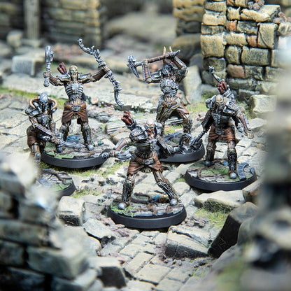 Modiphius: The Elder Scrolls: Call to Arms: Draugr Scourges - 5 Figure Resin Expansion, Chapter 4, Unpainted, 32mm Miniatures with Scenic Bases, RPG