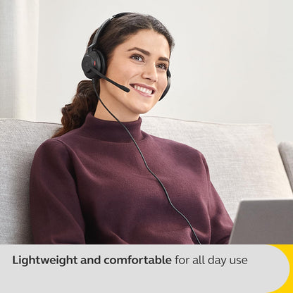 Jabra Evolve2 30 SE Wired Noise-Cancelling Stereo Headset With 2-Microphone Call Technology and USB-C Cable - MS Teams Certified, Works with All Other Platforms - Black