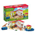 schleich FARM WORLD 42607 Bauernhof Baby Tierhotel mit Tierpflegerin - Großes 54-teiliges Tiere Spielset mit Hund, Katze, Hase und Zubehör, Fantasievolles Bauernhof Spielzeug ab 3