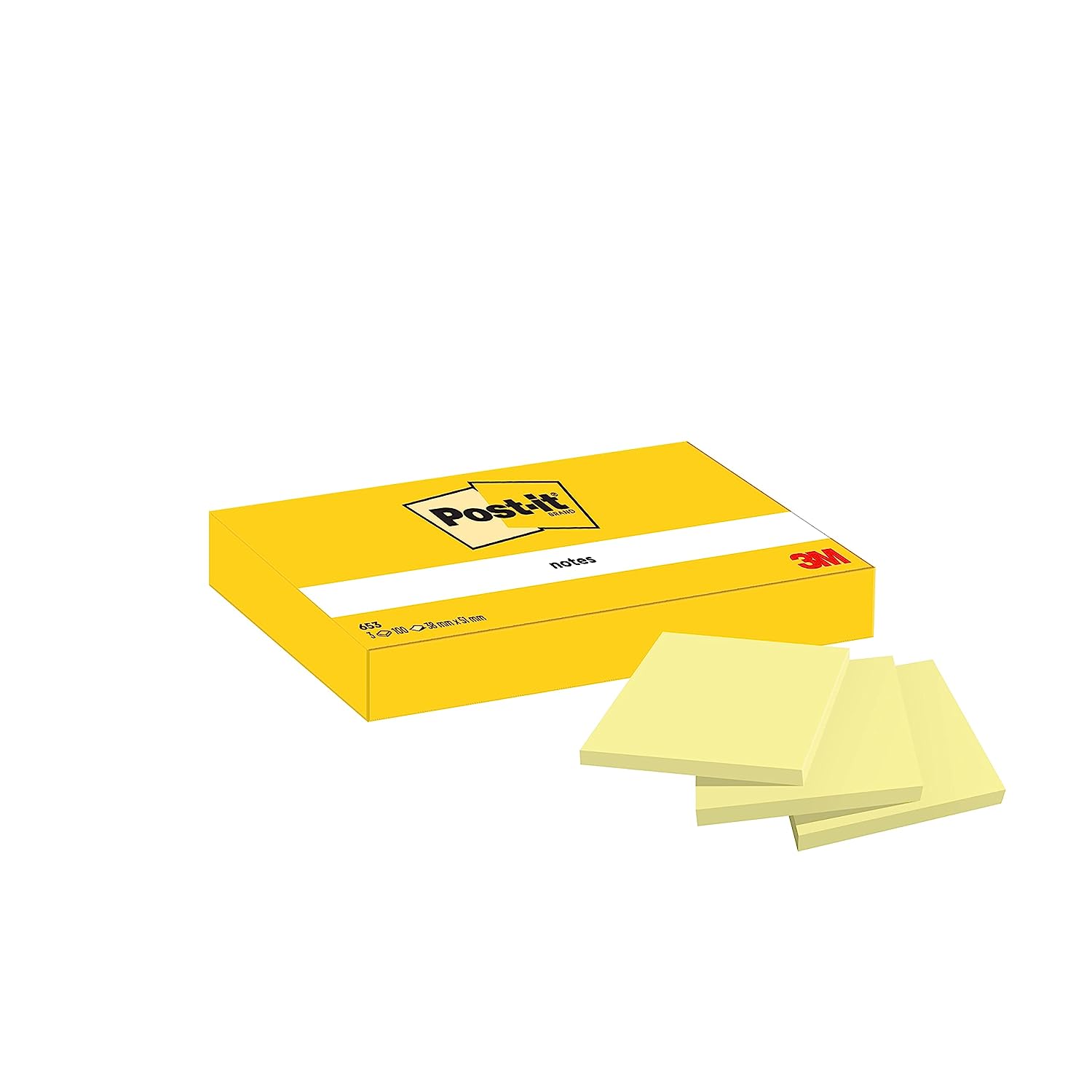 3M 06656 Crepe Paper Automotive Refinish Masking Tape, 28 lbs/in Tensile Strength, 55m Length x 48mm Width, Yellow