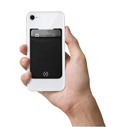 Celly card slot with adhesive