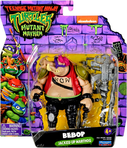 Teenage Mutant Ninja Turtles: Mutant Mayhem 4.5-Inch Bebop Basic Action Figure. Ideal present for boys 4 to 7 years and TMNT fans!