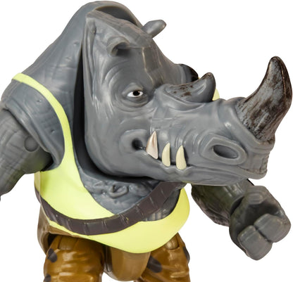 Teenage Mutant Ninja Turtles: Mutant Mayhem 4-Inch Rocksteady Basic Action Figure. Ideal present for boys 4 to 7 years and TMNT fans!