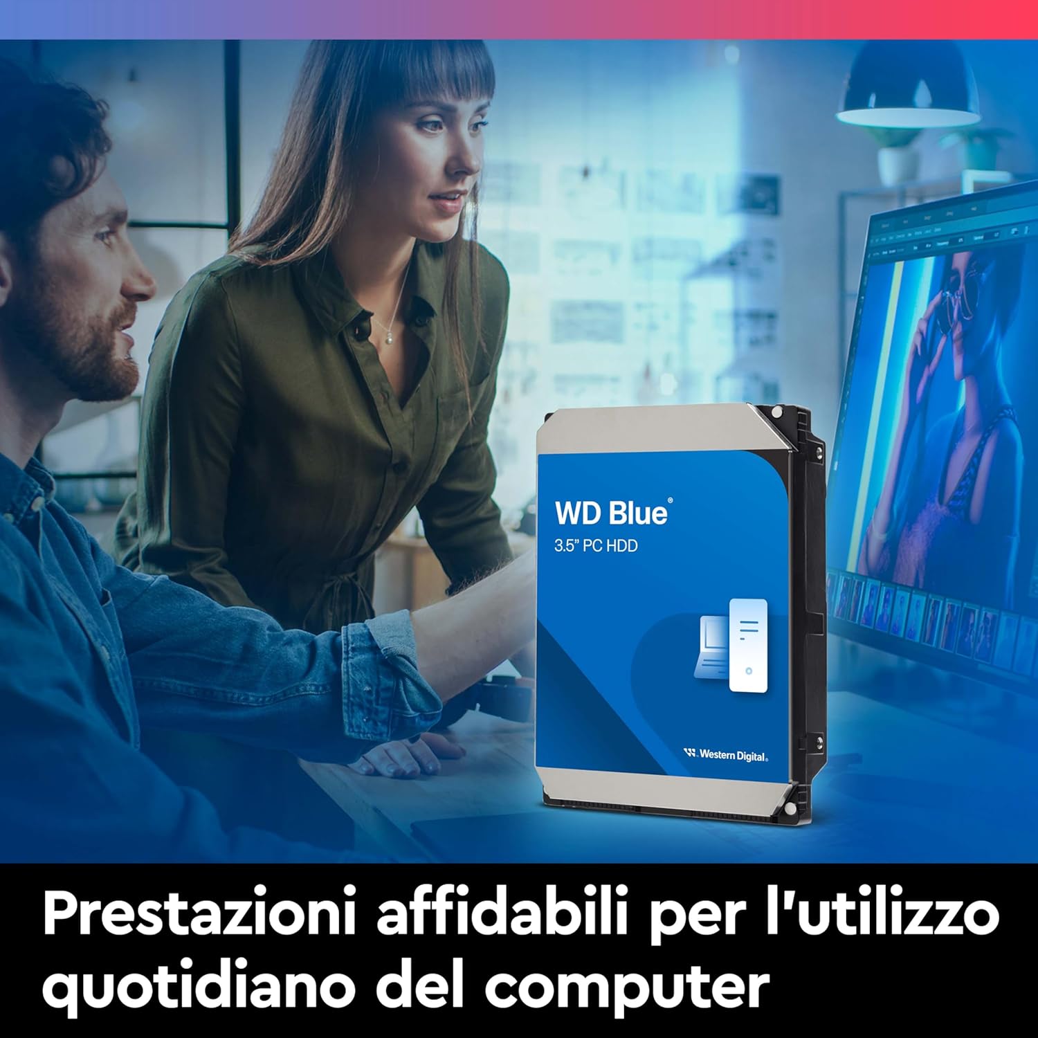WD Blue 4TB 3.5" Internal Hard Drive - 5400 RPM Class, SATA 6 Gb/s, 256MB Cache, 2 Year Warranty