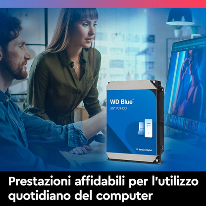 WD Blue 4TB 3.5" Internal Hard Drive - 5400 RPM Class, SATA 6 Gb/s, 256MB Cache, 2 Year Warranty
