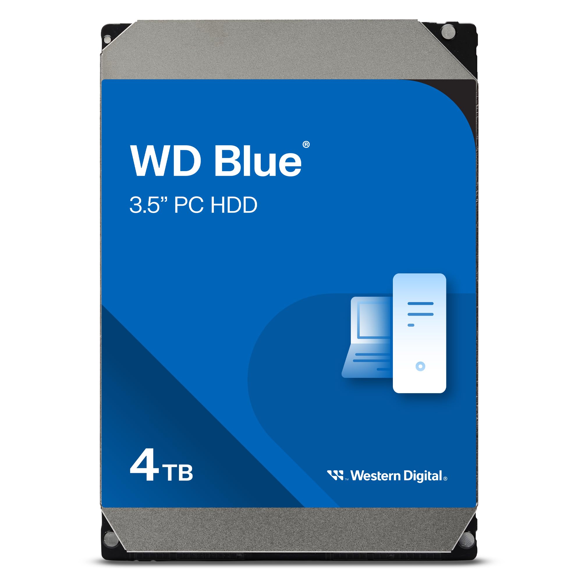 WD Blue 4TB 3.5" Internal Hard Drive - 5400 RPM Class, SATA 6 Gb/s, 256MB Cache, 2 Year Warranty