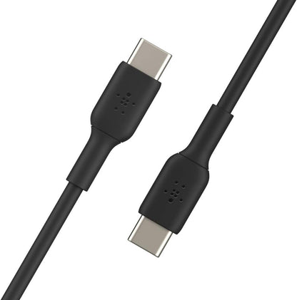 Belkin BoostCharge USB-C to USB-C fast charger cable, USB type C charger cable fast charging for iPhone 15, Samsung Galaxy S23, S22, Google Pixel, iPad, MacBook, Nintendo Switch and more - 2m