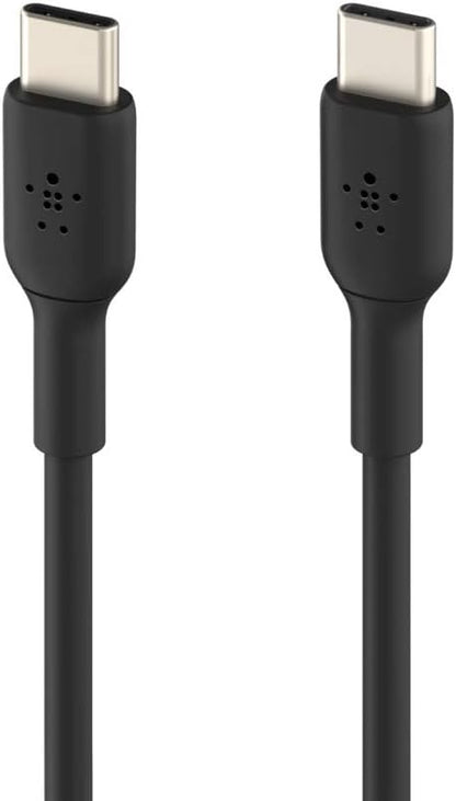 Belkin BoostCharge USB-C to USB-C fast charger cable, USB type C charger cable fast charging for iPhone 15, Samsung Galaxy S23, S22, Google Pixel, iPad, MacBook, Nintendo Switch and more - 2m
