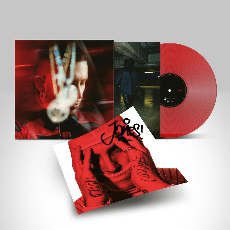 JONES, LP Colorato Rosso con Leaflet Autografato