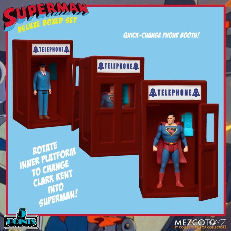 Mezco 5 Points Superman - The Mechanical Monsters (1941): Deluxe Boxed Set