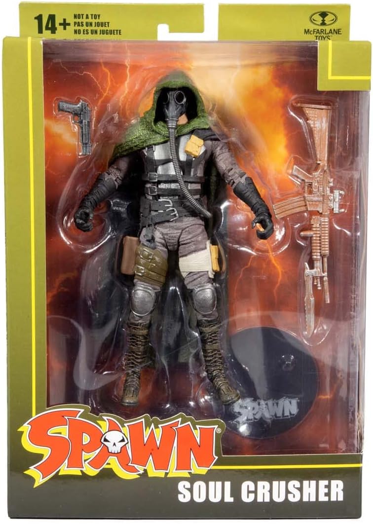 McFarlane Juguetes, Figura de acción Spawn Comic de 7 pulgadas Soul Crusher Spawn con 22 piezas móviles, figura coleccionable con accesorios y base de soporte para coleccionistas – A partir de 12 años