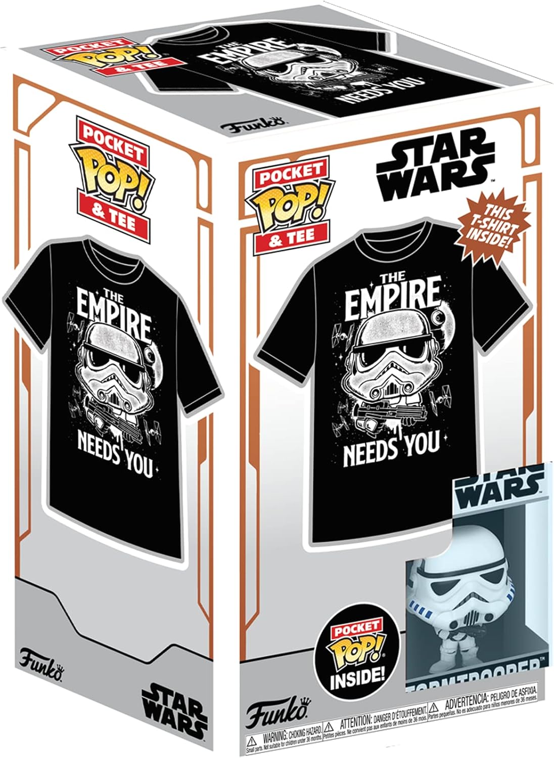 Funko Pocket Pop! & Tee: Star Wars - Stormtrooper - Kids M