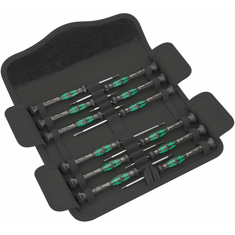 Wera Kraftform Micro Elektroniker Schraubendrehersatz, 12-teilig, Mehrfarbig, 05073675001