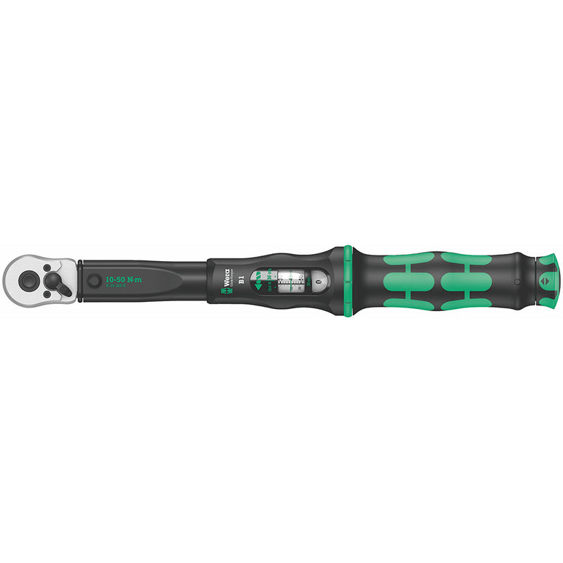 Wera Click Torque B 1 Adjustable Torque Wrench, 3/8" Square Drive, 10 - 50 Nm, 05075610001