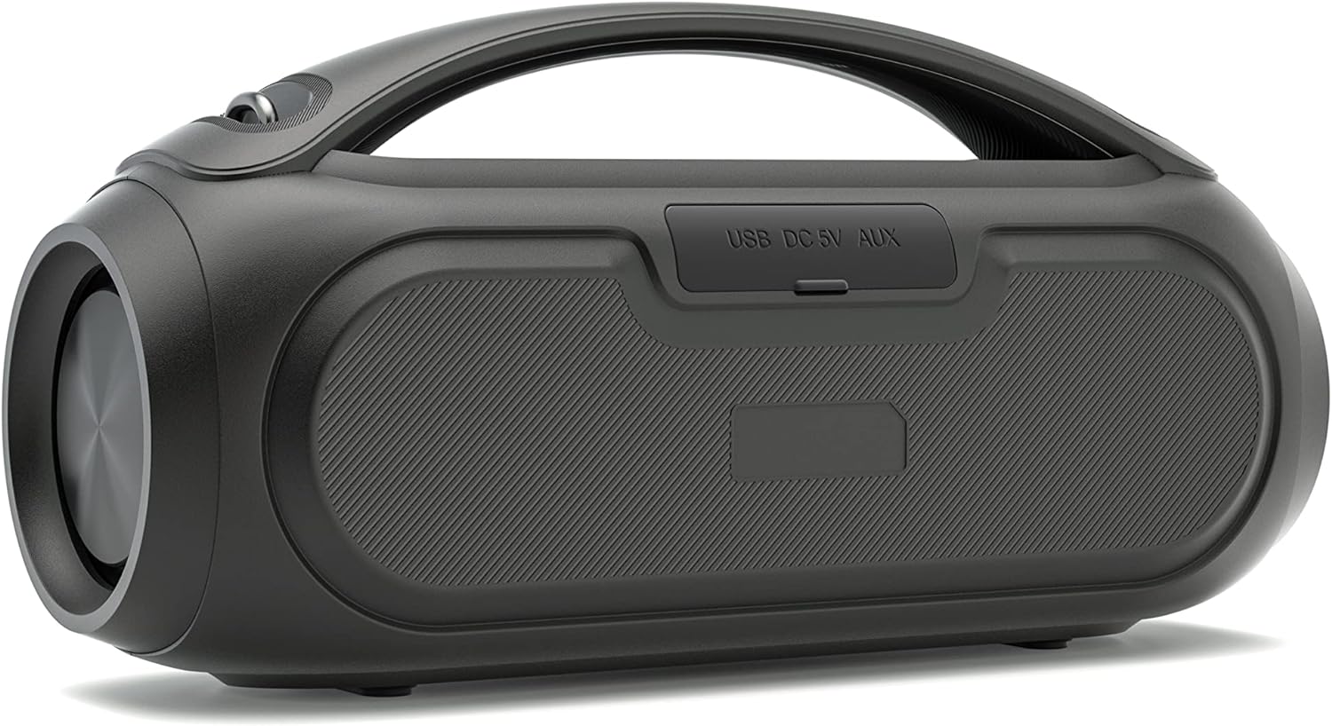 Ledwood Xtreme 250 TWS Portable Bluetooth Speaker with Strap - Powerful Wireless Speaker with LED Lights - Super Bass, IPX5, AUX, USB Port, FM Radio, Black
