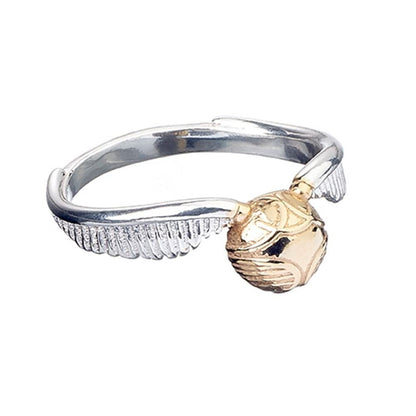 Harry Potter Sterling Silver Golden Snitch Ring (Large