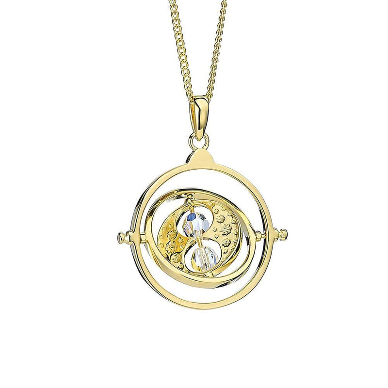 Harry Potter Sterling Silver Time Turner Sterling Silver Gold Plated Necklace Embellished with Swarovski® Crystals by The Carat Shop