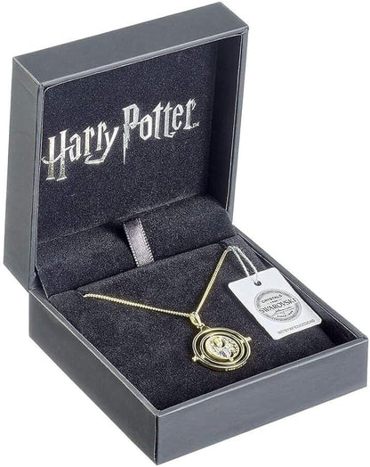 Harry Potter Sterling Silver Time Turner Sterling Silver Gold Plated Necklace Embellished with Swarovski® Crystals by The Carat Shop