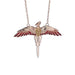 The Carat Shop Rose Gold überzog Sterlingsilber Fawkes Halskette mit Kristallen, Official Harry Potter Sterling Silver Fawkes Necklace Embellished with Swarovski® Crystals by The Carat Shop, Harry Potter Phoenix Halsketting koperkleurig Fan merch, Film, H