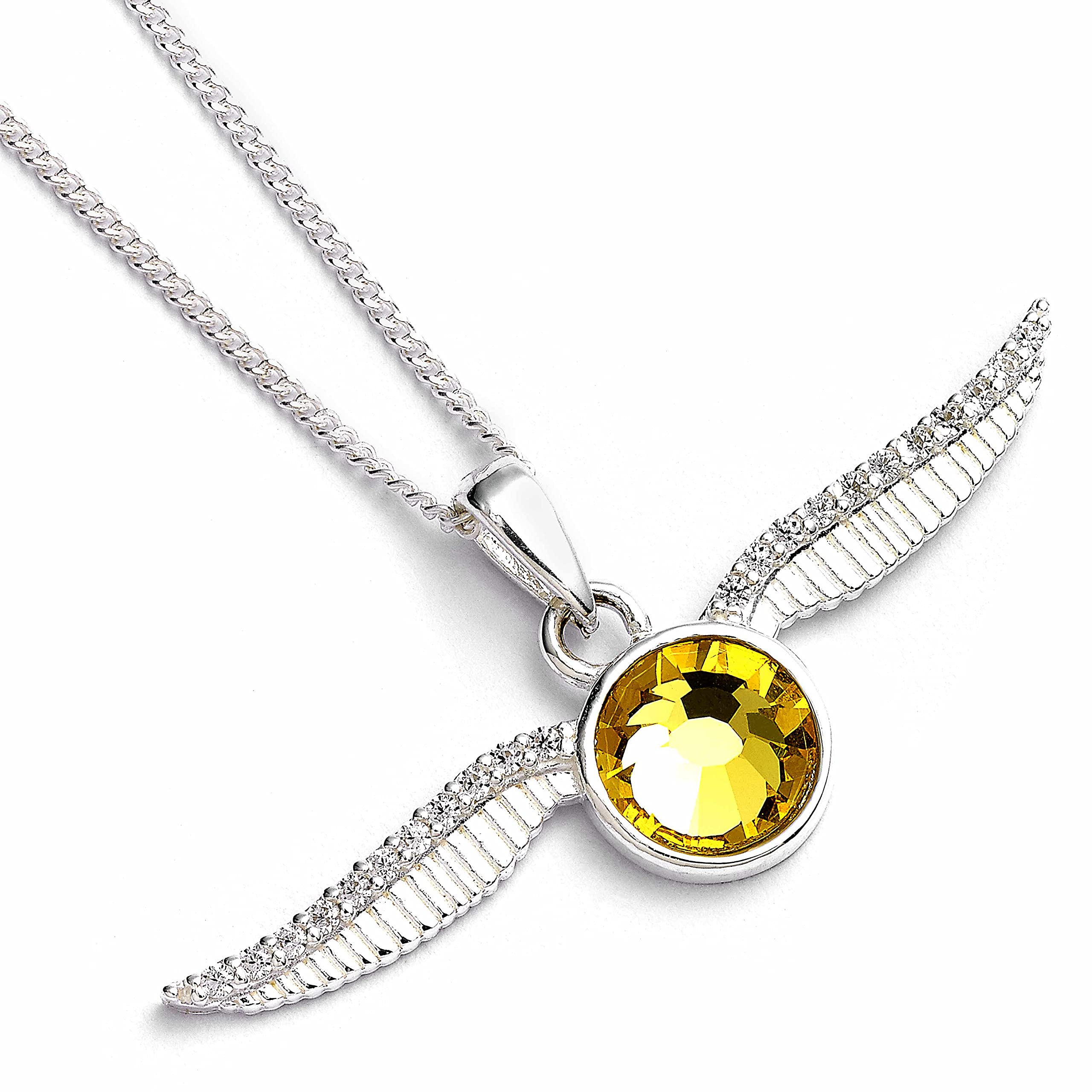 Harry Potter Golden Snitch Necklace Embellished with Crystals Elements by The Carat Shop