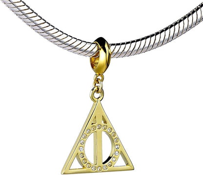 Harry Potter Gold Plated Sterling Silver Deathly Hallows Slider Charm
