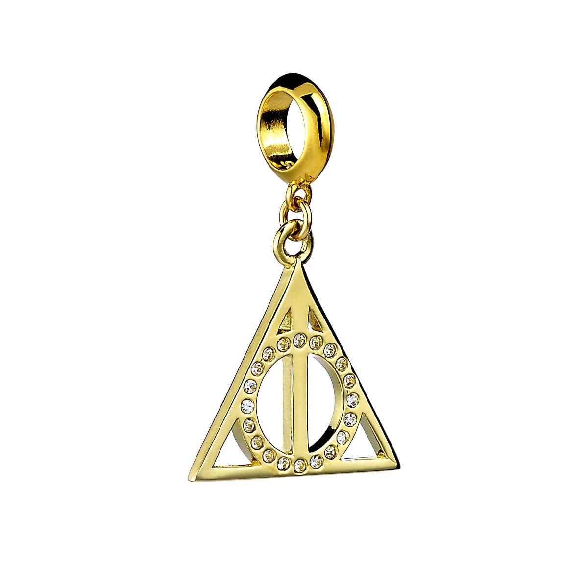Harry Potter Gold Plated Sterling Silver Deathly Hallows Slider Charm