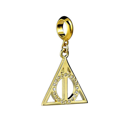 Harry Potter Gold Plated Sterling Silver Deathly Hallows Slider Charm