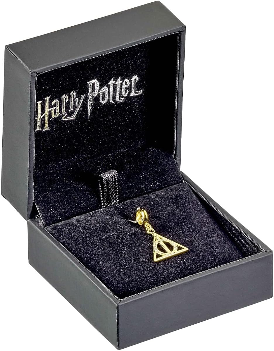 Harry Potter Gold Plated Sterling Silver Deathly Hallows Slider Charm