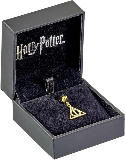 Harry Potter Gold Plated Sterling Silver Deathly Hallows Slider Charm