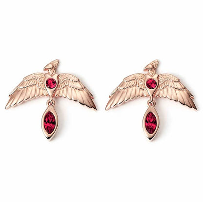 Harry Potter boucles d´oreilles Stud Fawkes Rose Gold (Argent Sterling