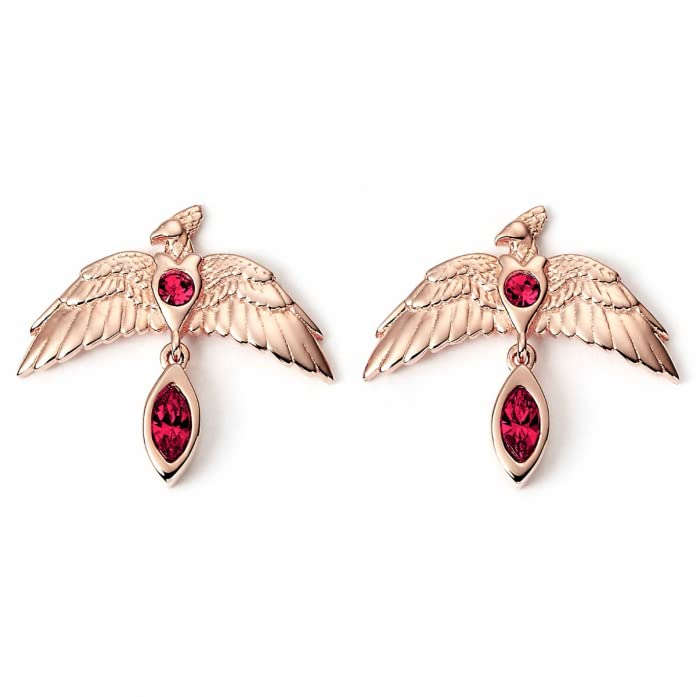 Harry Potter boucles d´oreilles Stud Fawkes Rose Gold (Argent Sterling