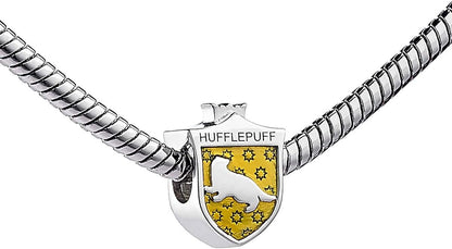 Harry Potter Sterling Silver Hufflepuff House Shield Spacer Bead